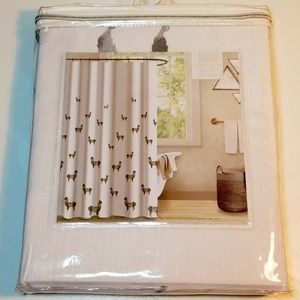 Envogue cotton llama shower curtain